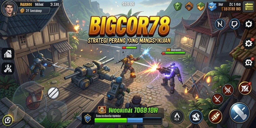 Tampilan menarik gameplay strategis dalam BIGCOR78.