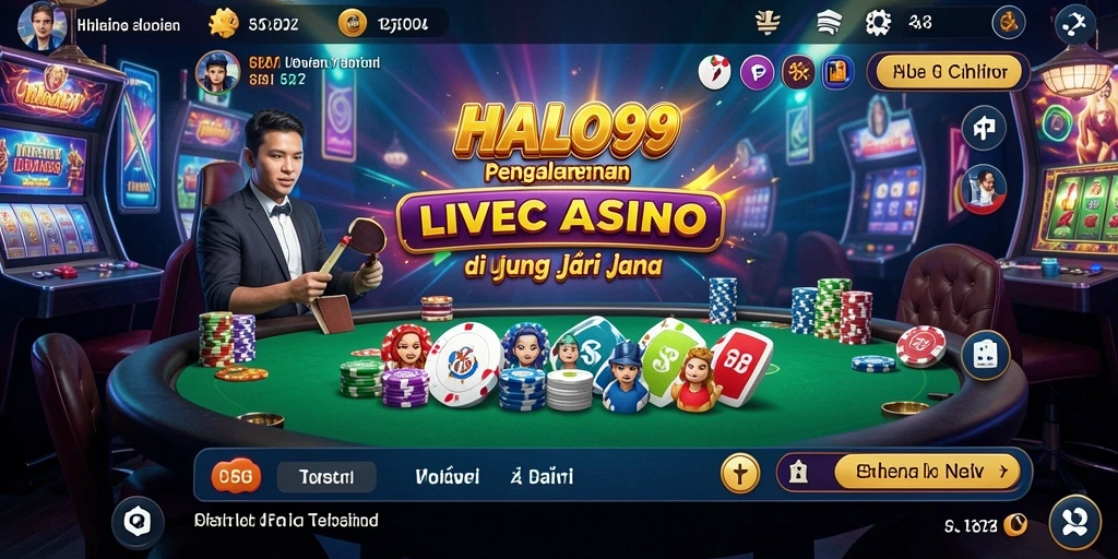 Tampilan gameplay menarik dari HALO99 Live Casino.