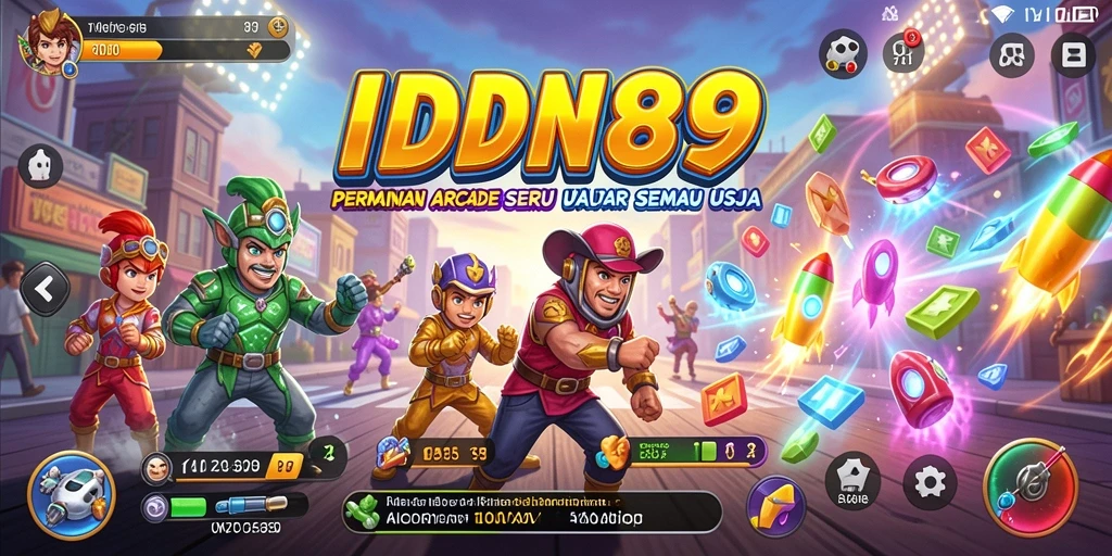 Tampilan seru dari gameplay arcade di IDN89.