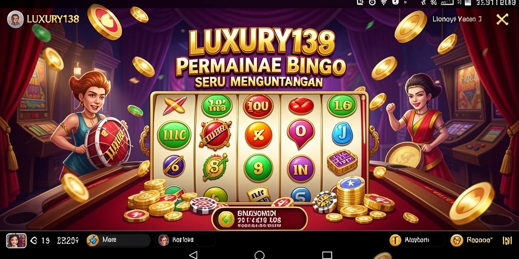 Tampilan gameplay seru dan interaktif dalam LUXURY138 Bingo.