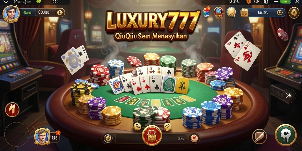 Tampilan menarik dari gameplay QiuQiu di LUXURY777.