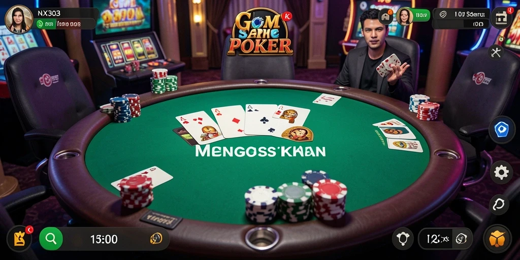 Tampilan gameplay Poker yang menarik di NX303.