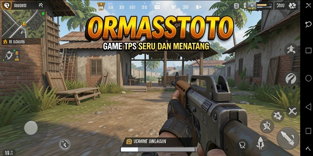 Screenshot menampilkan aksi seru dalam gameplay TPS ORMASSTOTO.