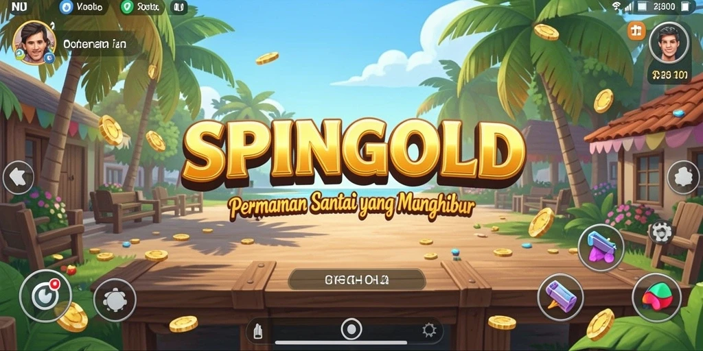 Screenshot SPINGOLD menunjukkan gameplay menarik dan interaktif.