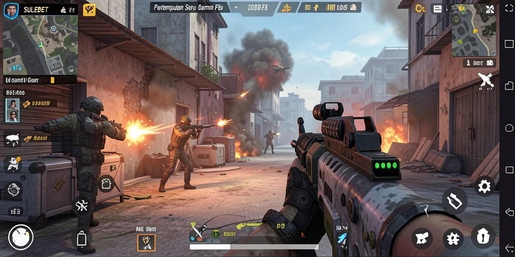 Tangkapan layar SULEBET menunjukkan aksi mendebarkan dalam gameplay FPS.