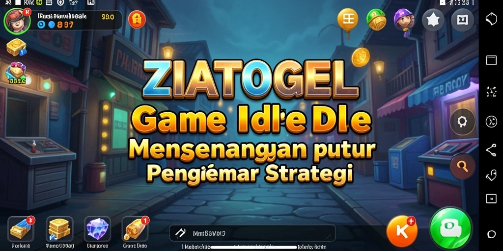 Tampilan gameplay ZIATOGEL yang menarik dan interaktif dalam genre Idle.